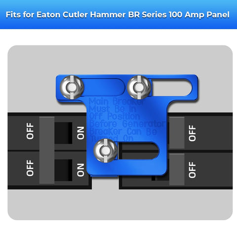 MOTOQUEEN interlock plate mounted on BR series panel for secure switching
