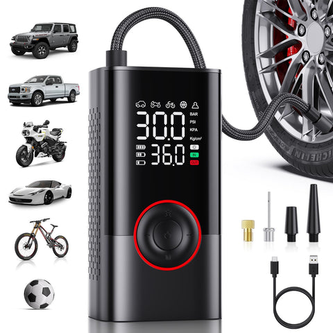 Motorenbau Tire Inflator display shows real-time pressure for precise inflation