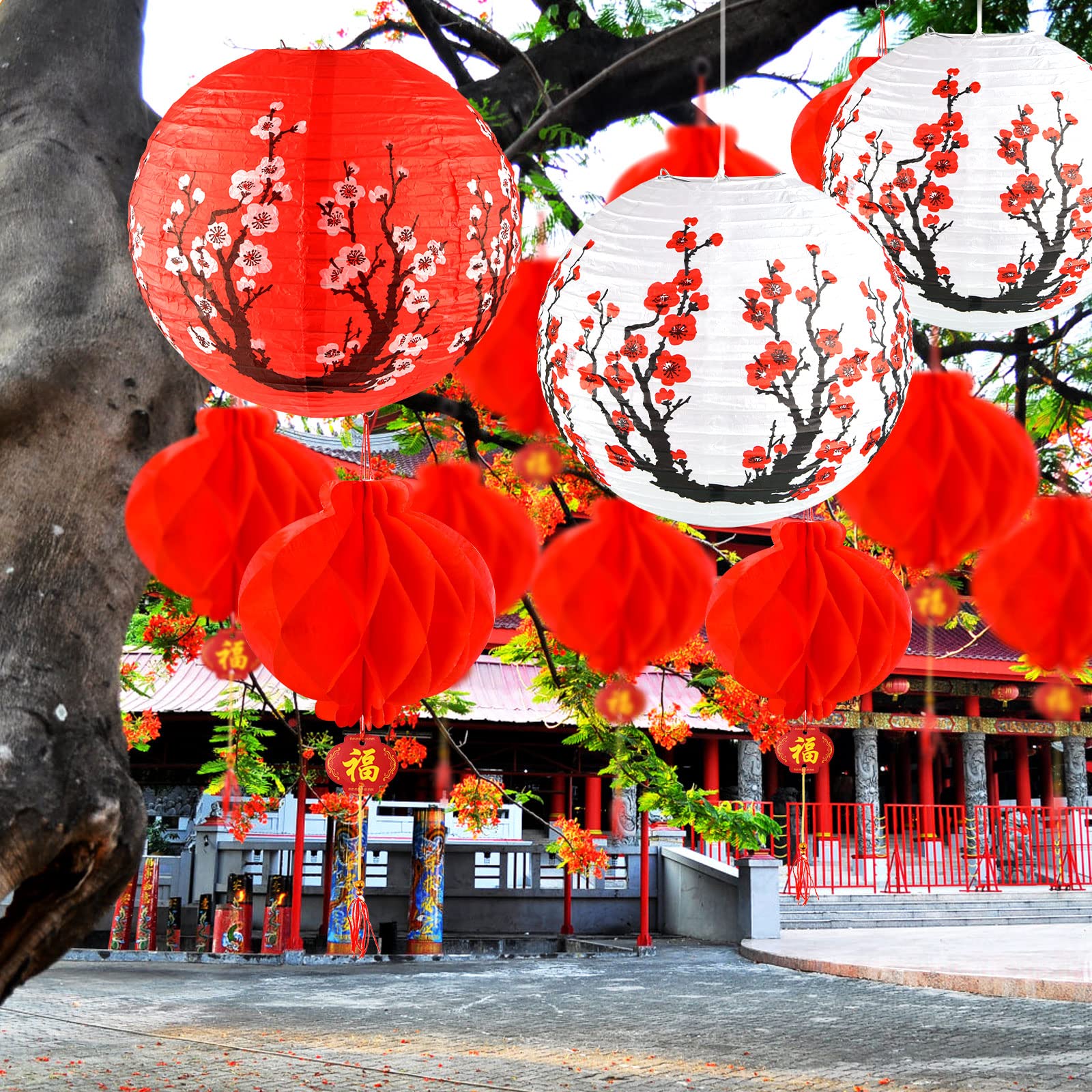 Mototo waterproof red lantern resists fading for outdoor use