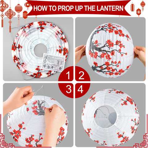 Mototo 7.9-inch Chinese red lantern versatile indoor/outdoor lighting