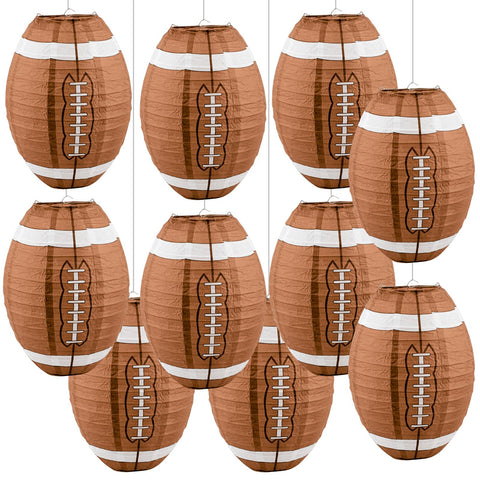Mototo football lantern with ball-pattern enhances sports party ambiance.
