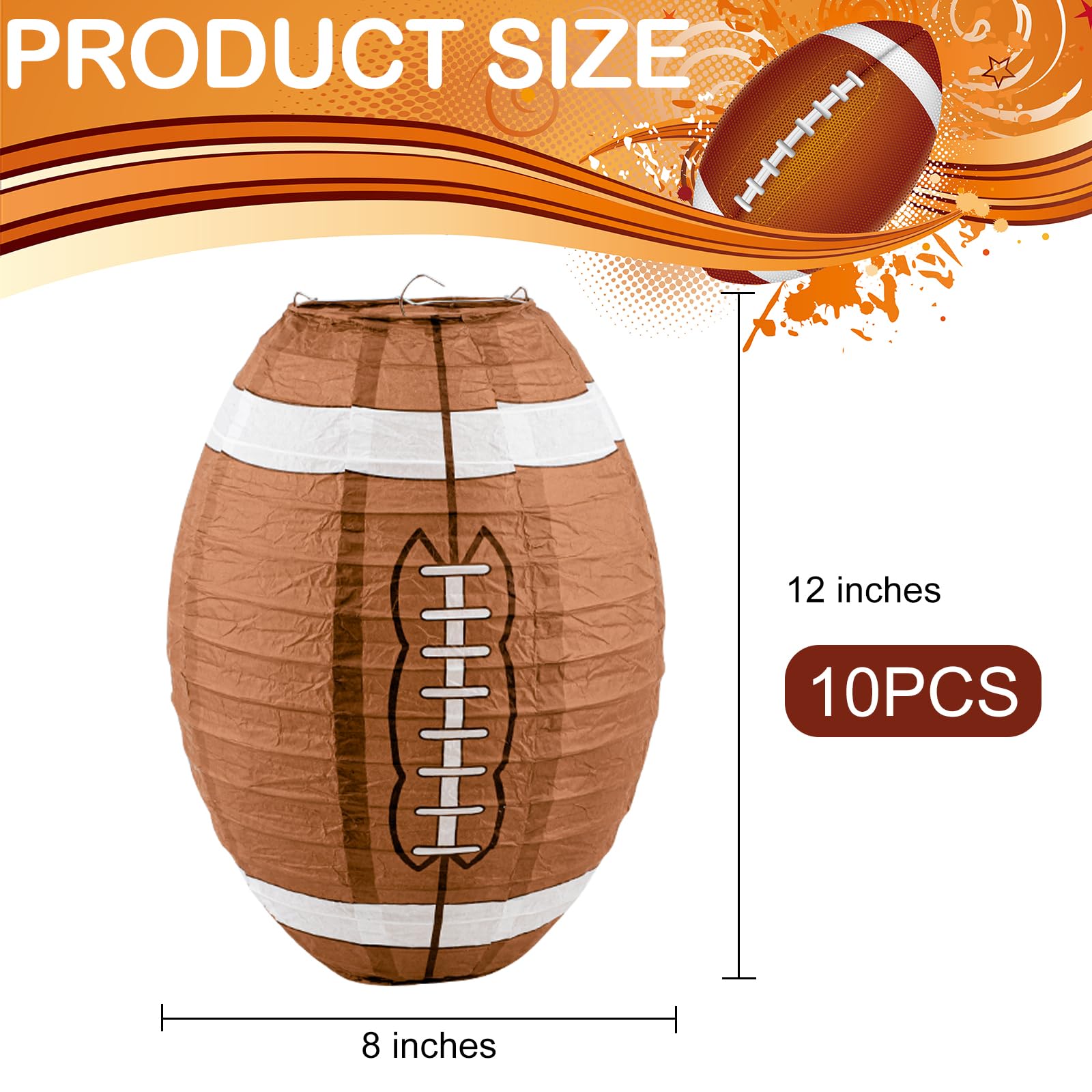 Mototo football lantern assembly shows easy setup for quick decorating.