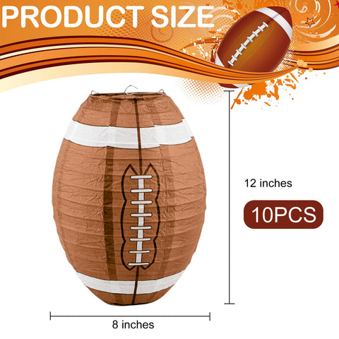 Mototo football lantern assembly shows easy setup for quick decorating.