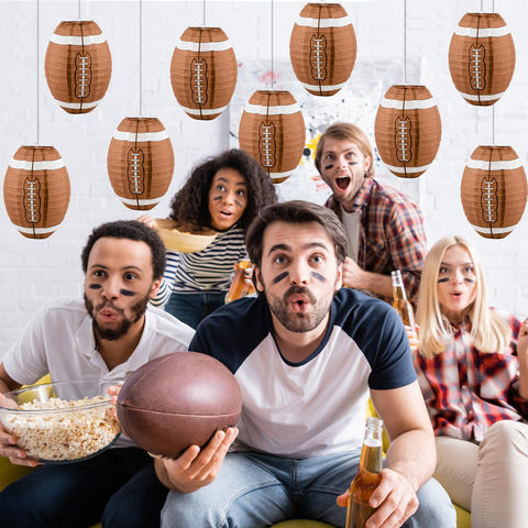 Mototo football lantern colorful-design creates eye-catching ceiling accents for celebrations.
