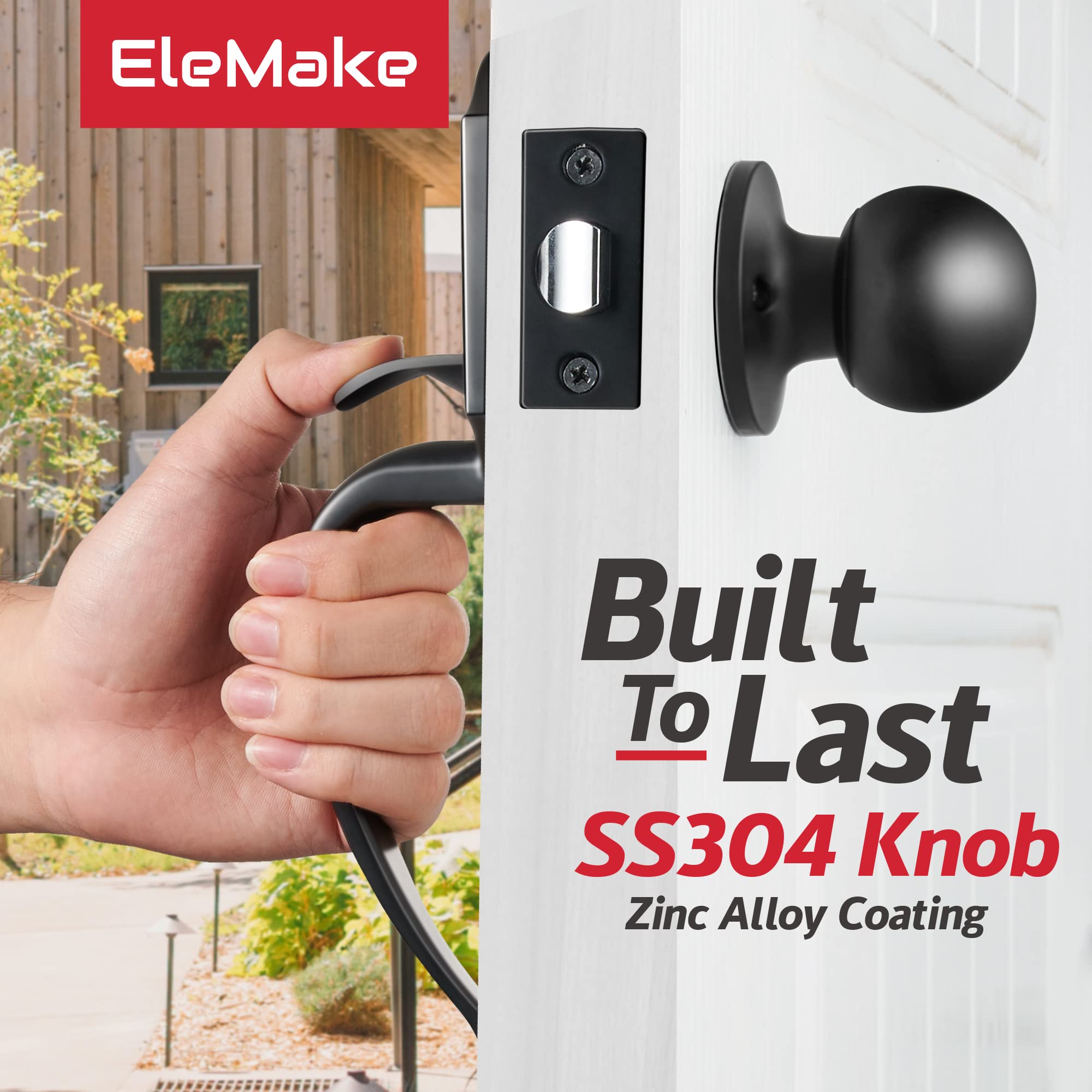 Durable zinc alloy with anti-corrosion finish suitable for exterior use on entry doors.