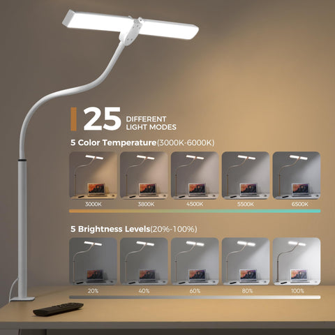 Motumen desk lamp remote control shown for easy lighting adjustments.