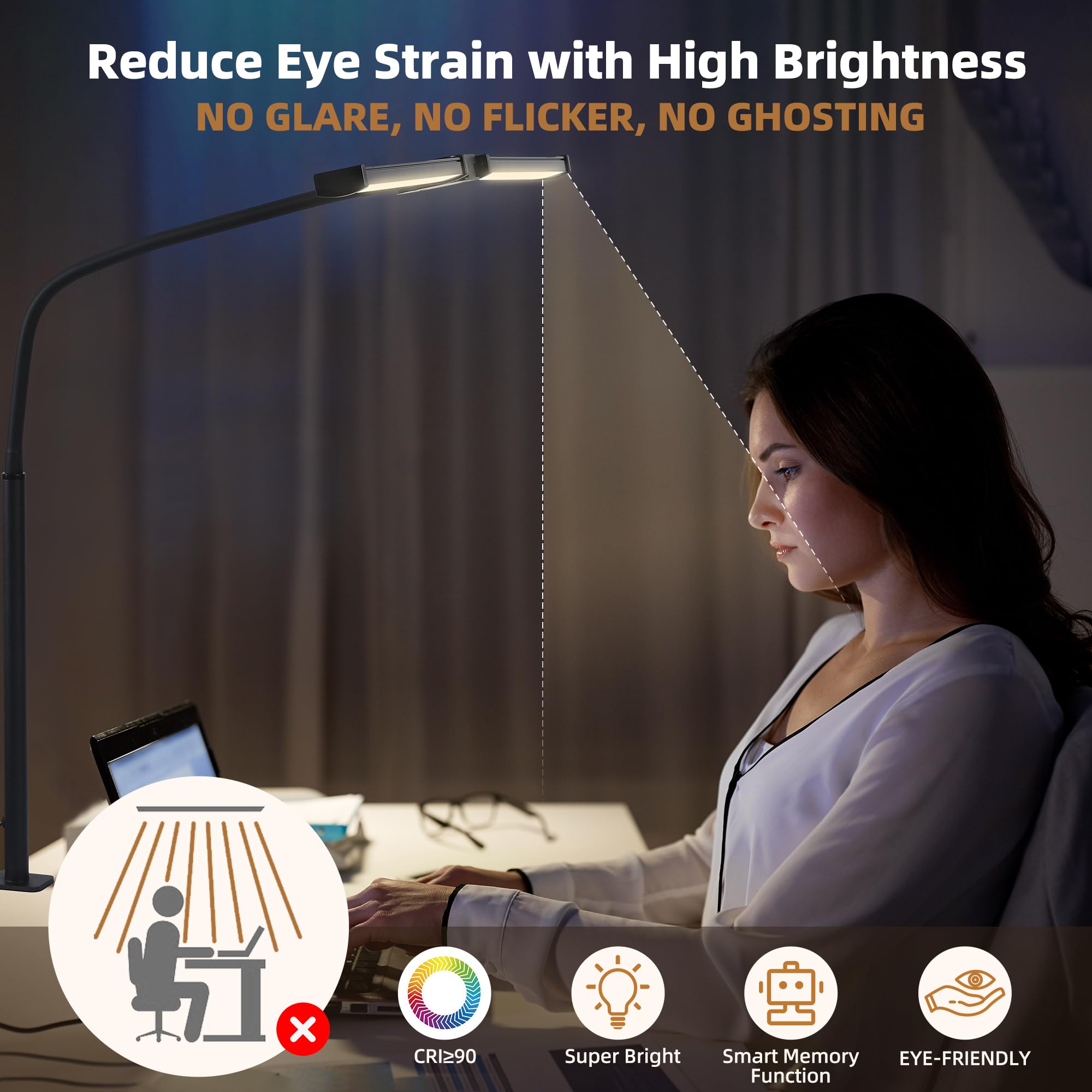 Motumen lamp with timer function for scheduled study sessions.