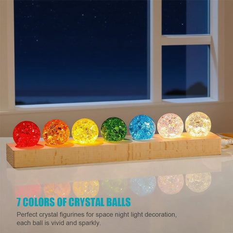 MouMouPurr blue ice cracked ball evokes calm, ideal as a night light and meditation aid.