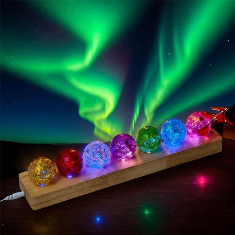 MouMouPurr clear ice cracked ball enhances clarity of space with luminous, crystal-like sparkle.