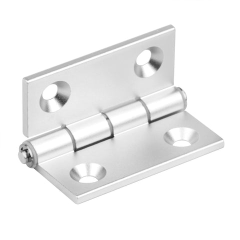 Mountain Ark anodized clear-finish hinge emphasizes corrosion resistance and clean aesthetics.