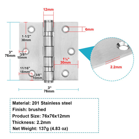 Close-up of MOUNTAIN_ARK hinges showing ball bearing action for smooth rotation.