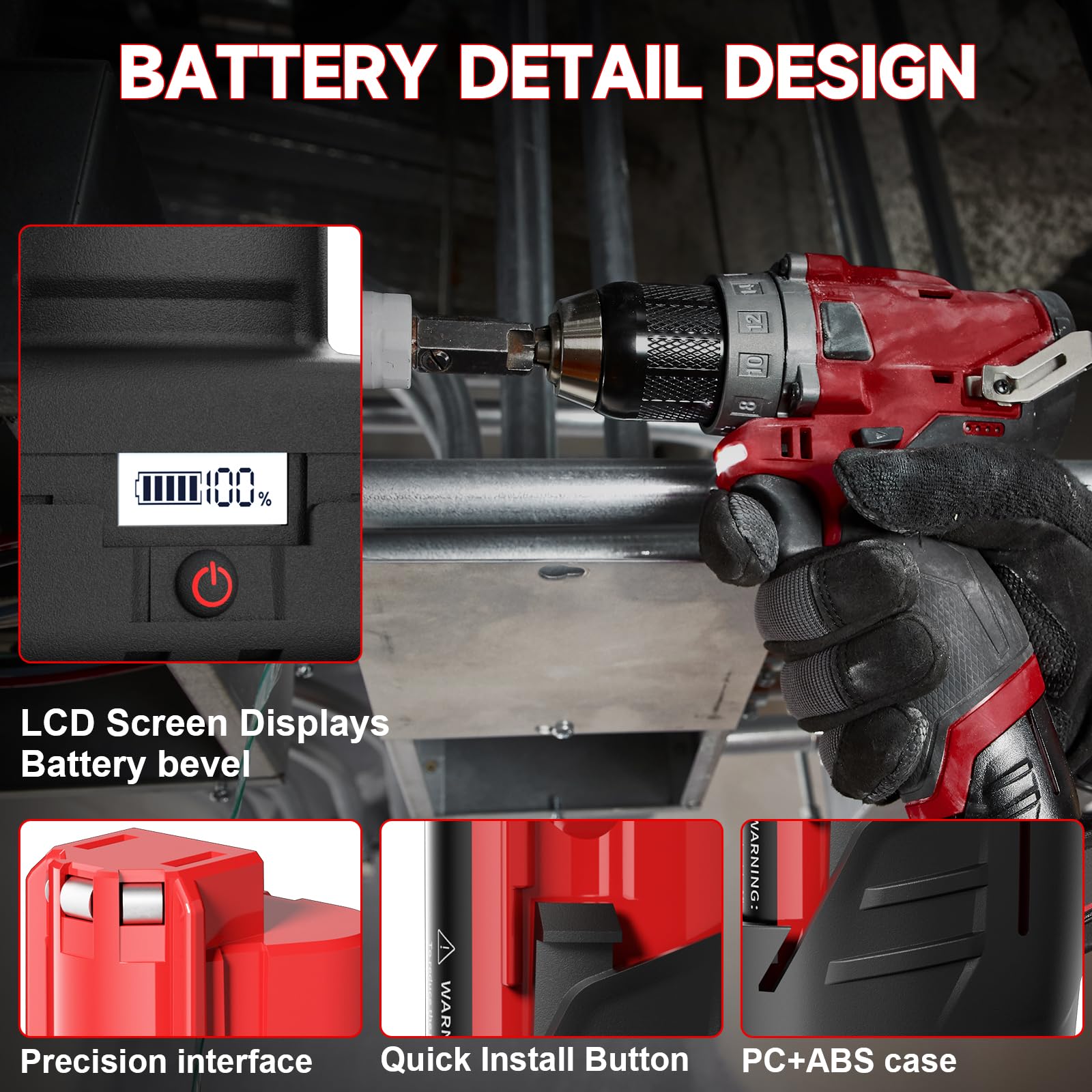 Mounzuikue Milwaukee M12 battery detailed specs highlight safety and performance.