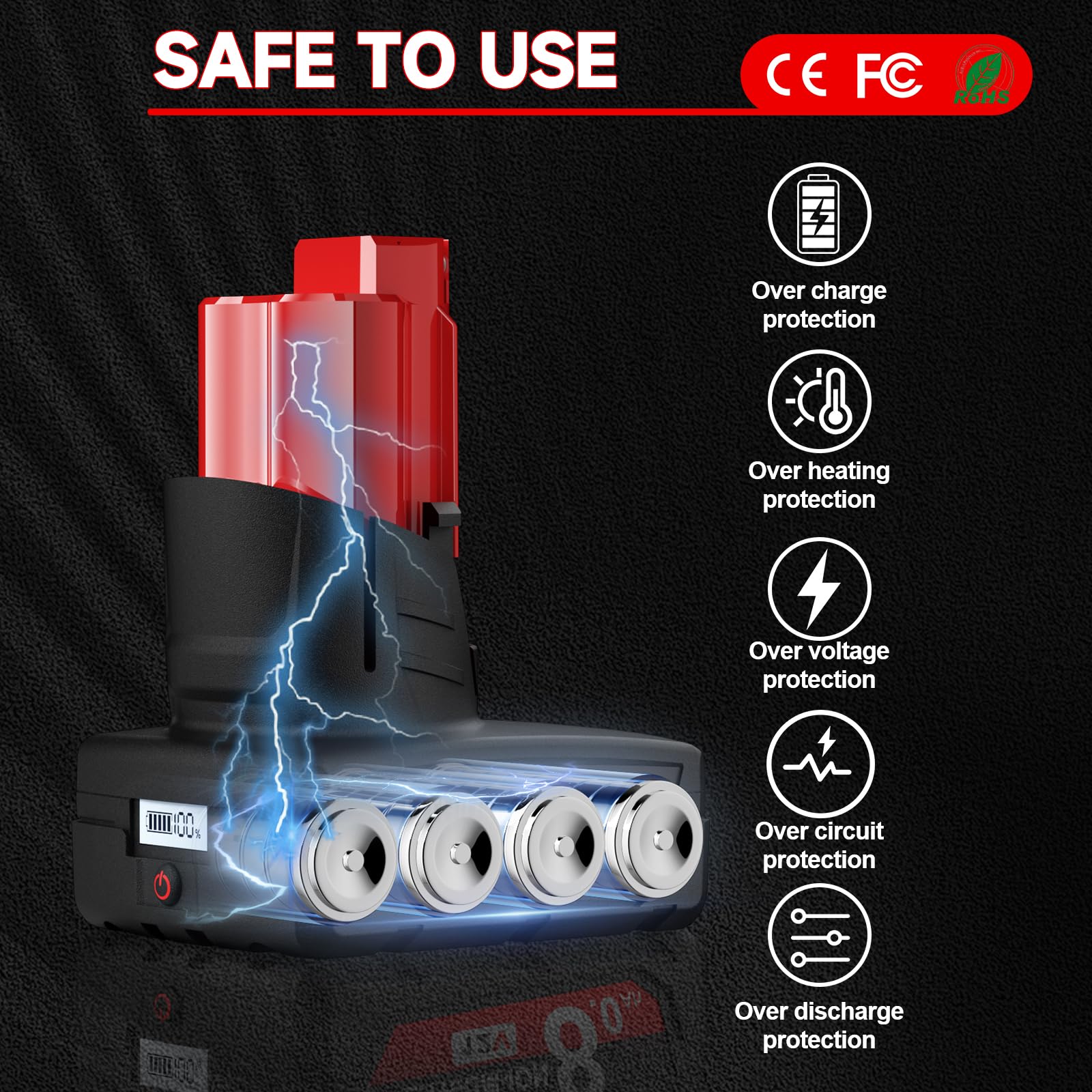 Mounzuikue Milwaukee M12 battery in use on site demonstrates practical power.