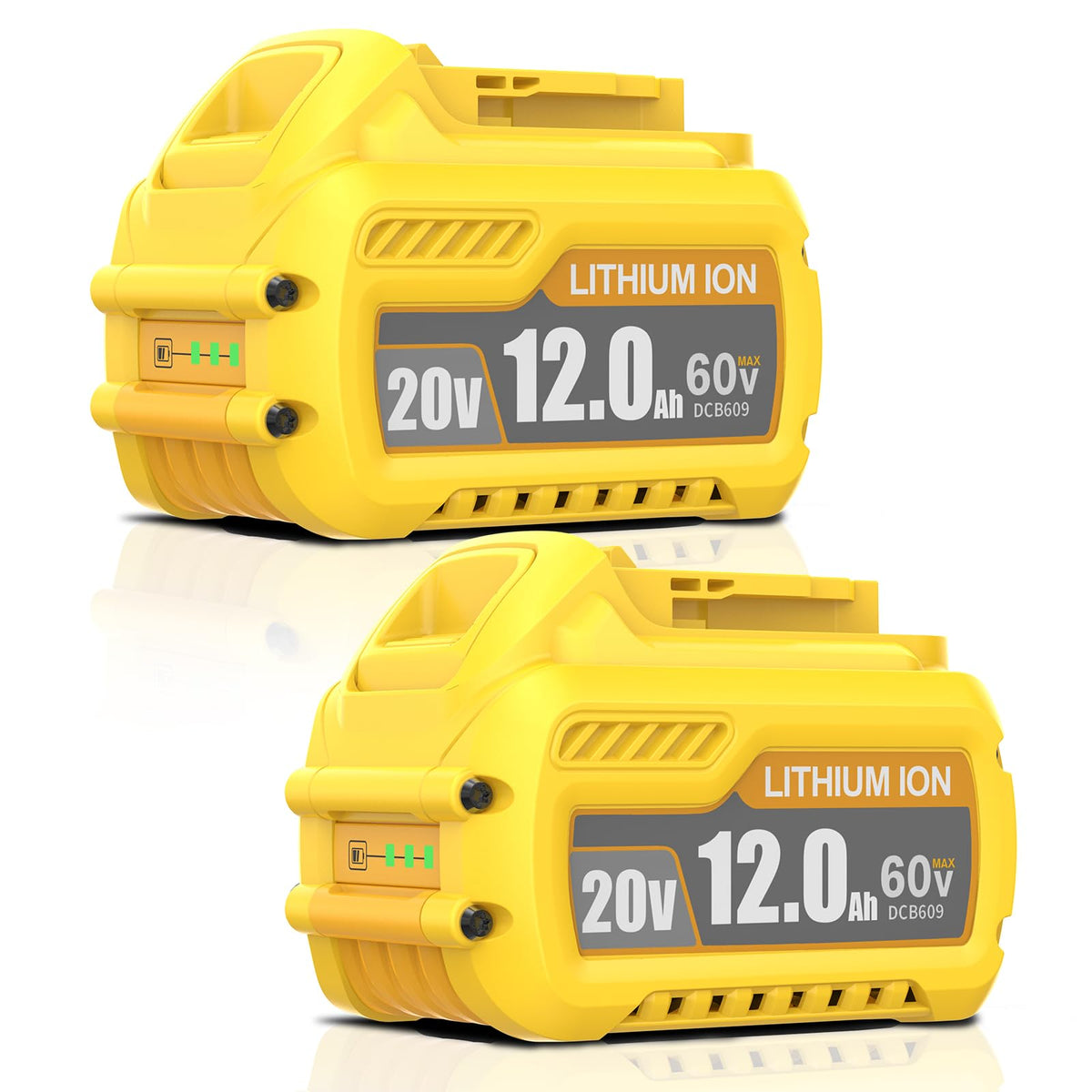 Mounzuikue upgraded 12000mAh DCB609 battery for extended Dewalt 20V/60V tools