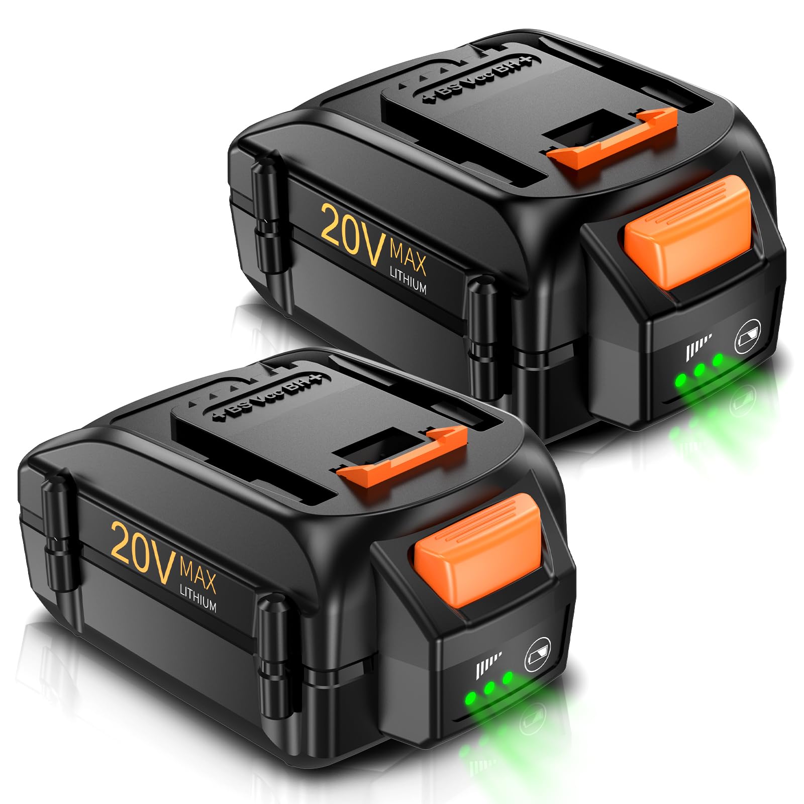 Mounzuikue upgraded 8000mAh battery pack for Worx 20V tools with longer runtime