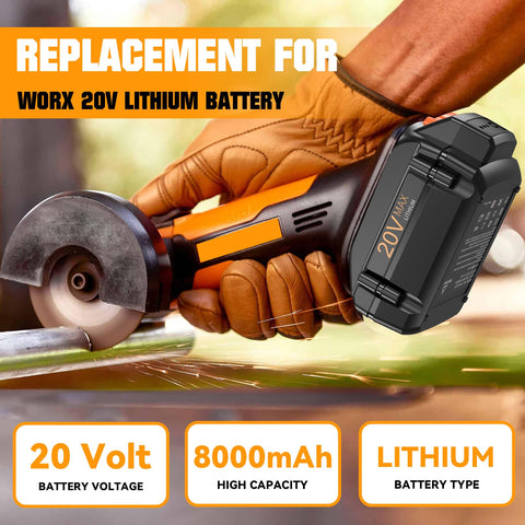 Mounzuikue LED-indicator battery showing power level for Worx compatibility