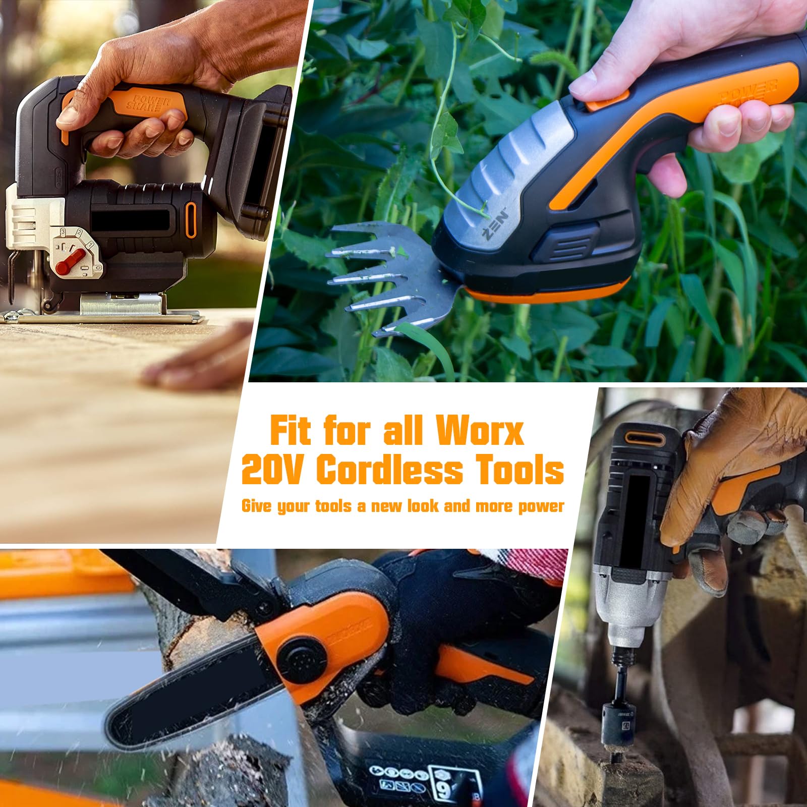 Mounzuikue Worx compatibility list for 20V and 40V tools