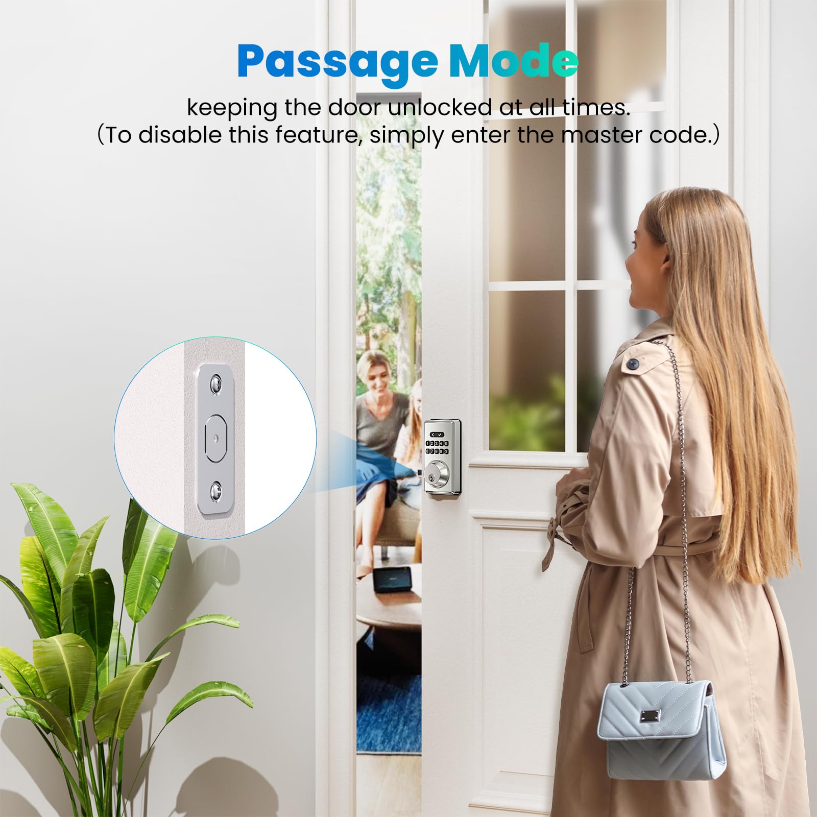 MOUSETRO satin nickel finish complements modern doors.