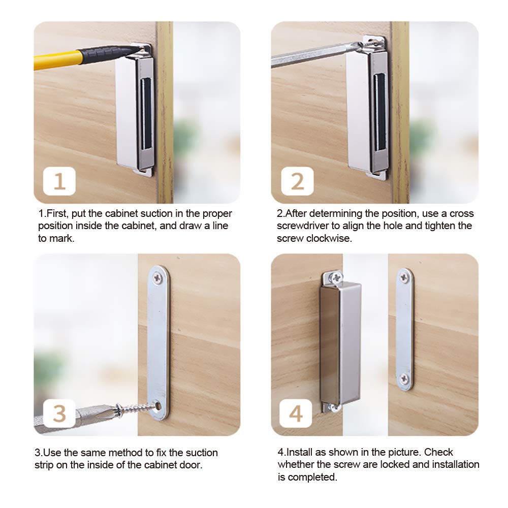 Mousike compact magnetic latch suitable for drawers and cabinets