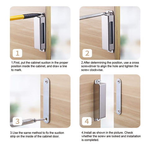 Mousike compact magnetic latch suitable for drawers and cabinets
