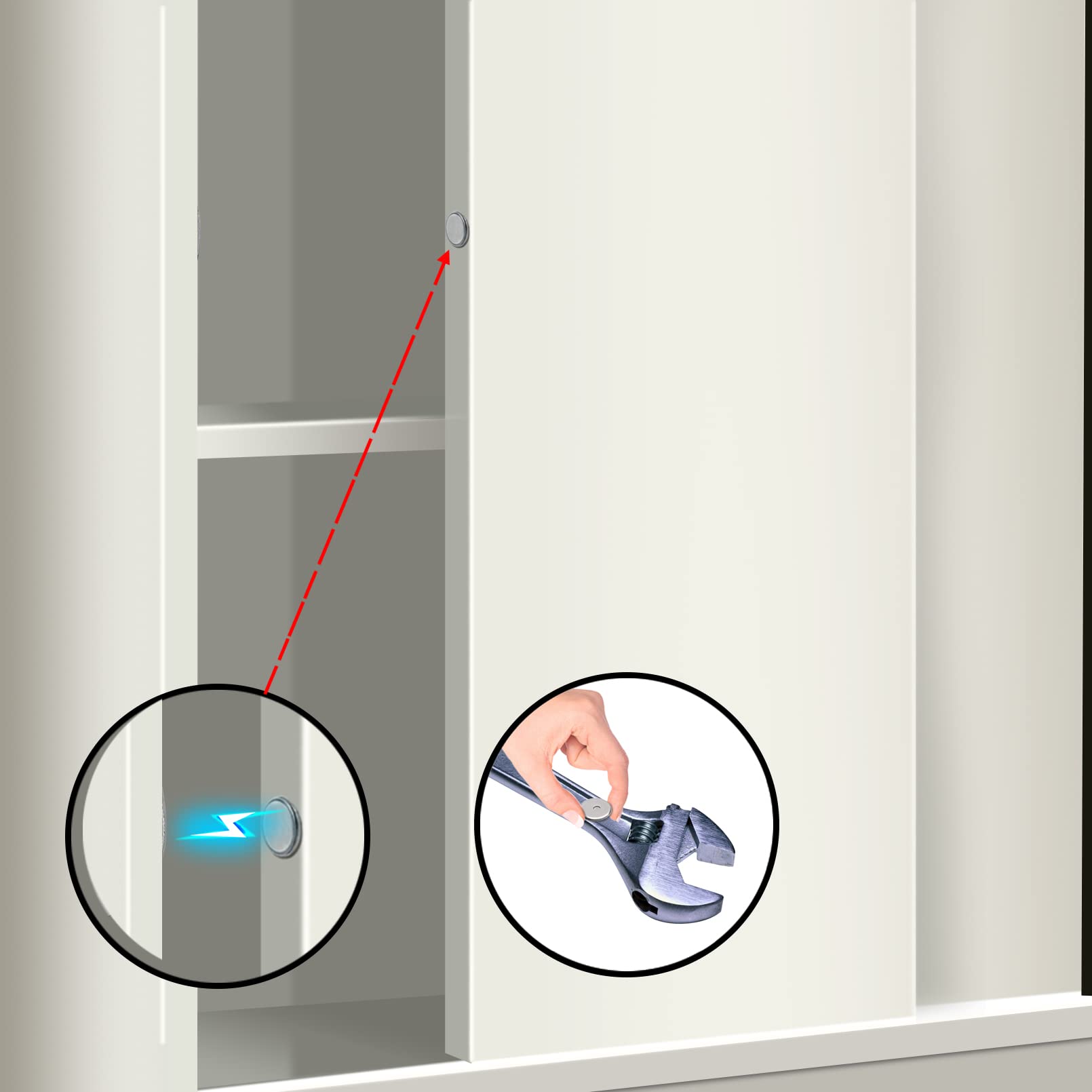 Mousike nail-free adhesive installation demonstrating easy, tool-free setup