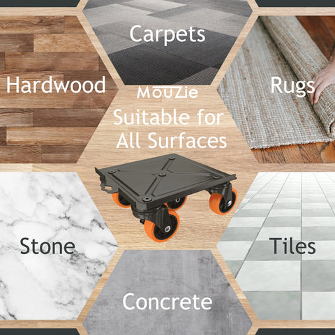 MouZie silicone floor gliders protect floors during moves