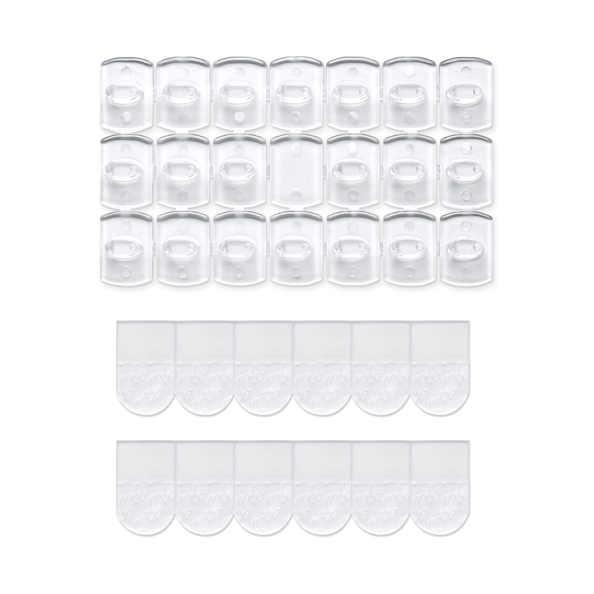 Movelyst 100 mini clear light clips on wall enable tidy, damage-free hanging of lights.