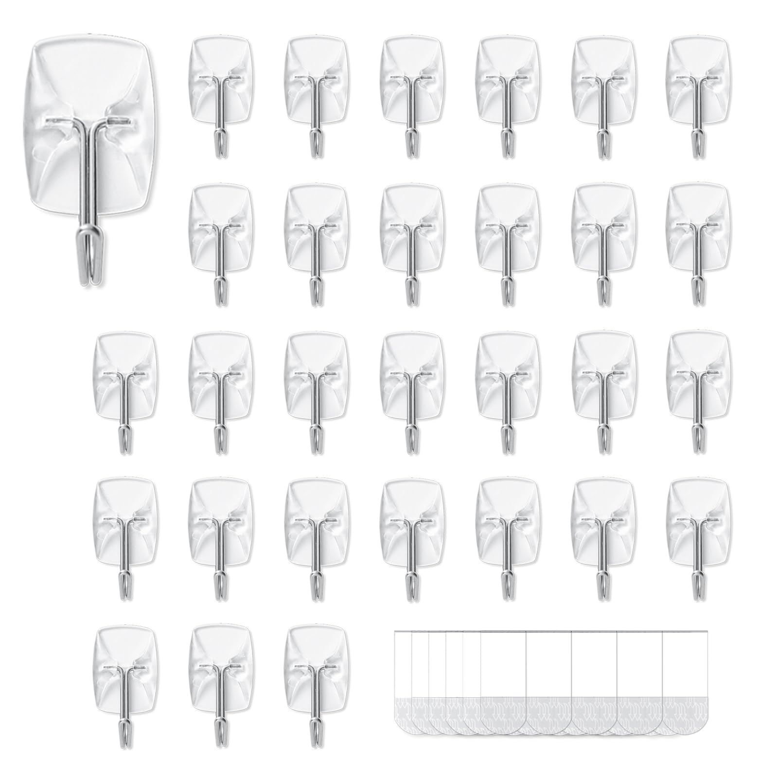 MOVELYST 30 small hooks mounted on tile provide damage-free storage for lightweight items