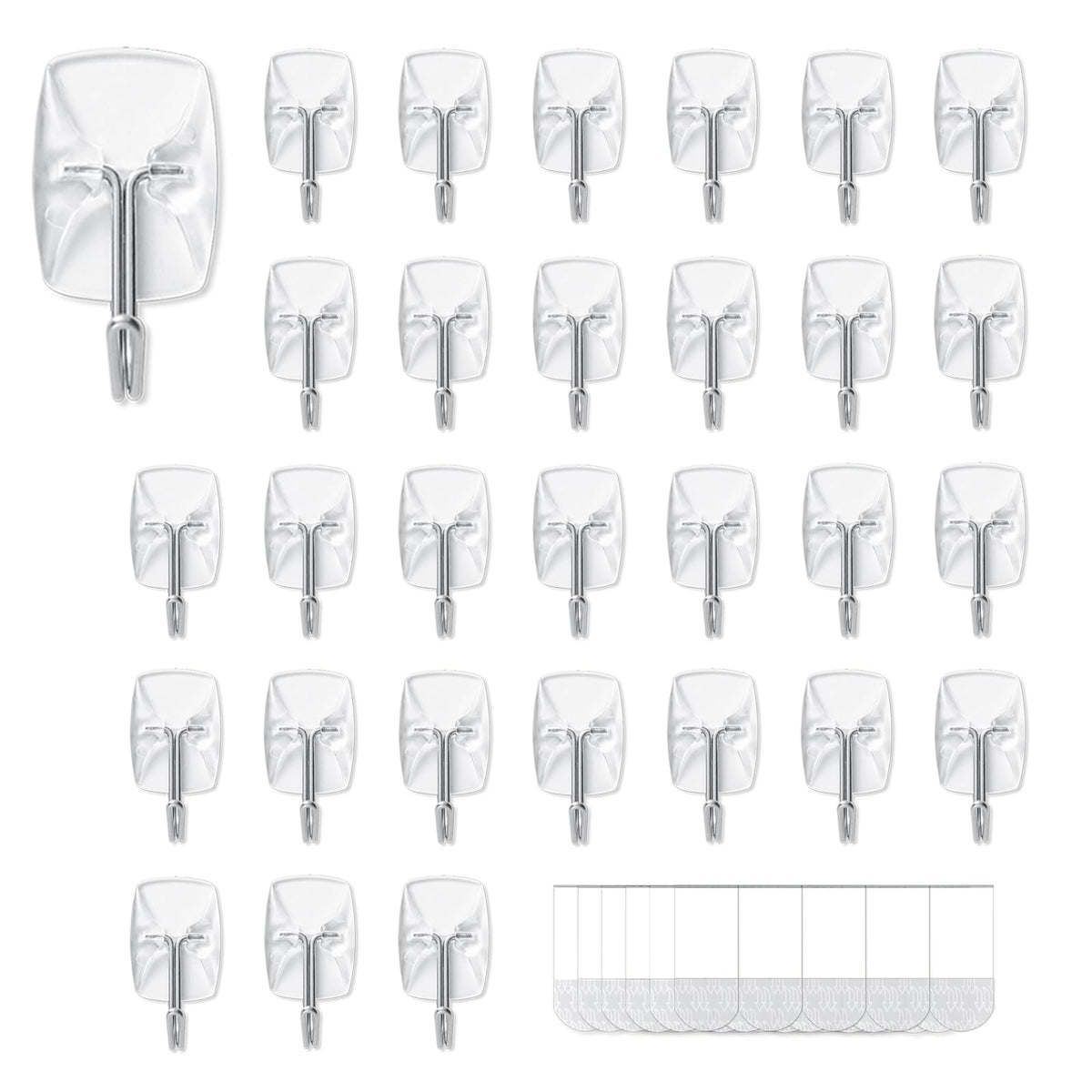 MOVELYST 30 small hooks mounted on tile provide damage-free storage for lightweight items