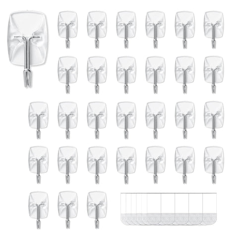 MOVELYST 30 small hooks mounted on tile provide damage-free storage for lightweight items