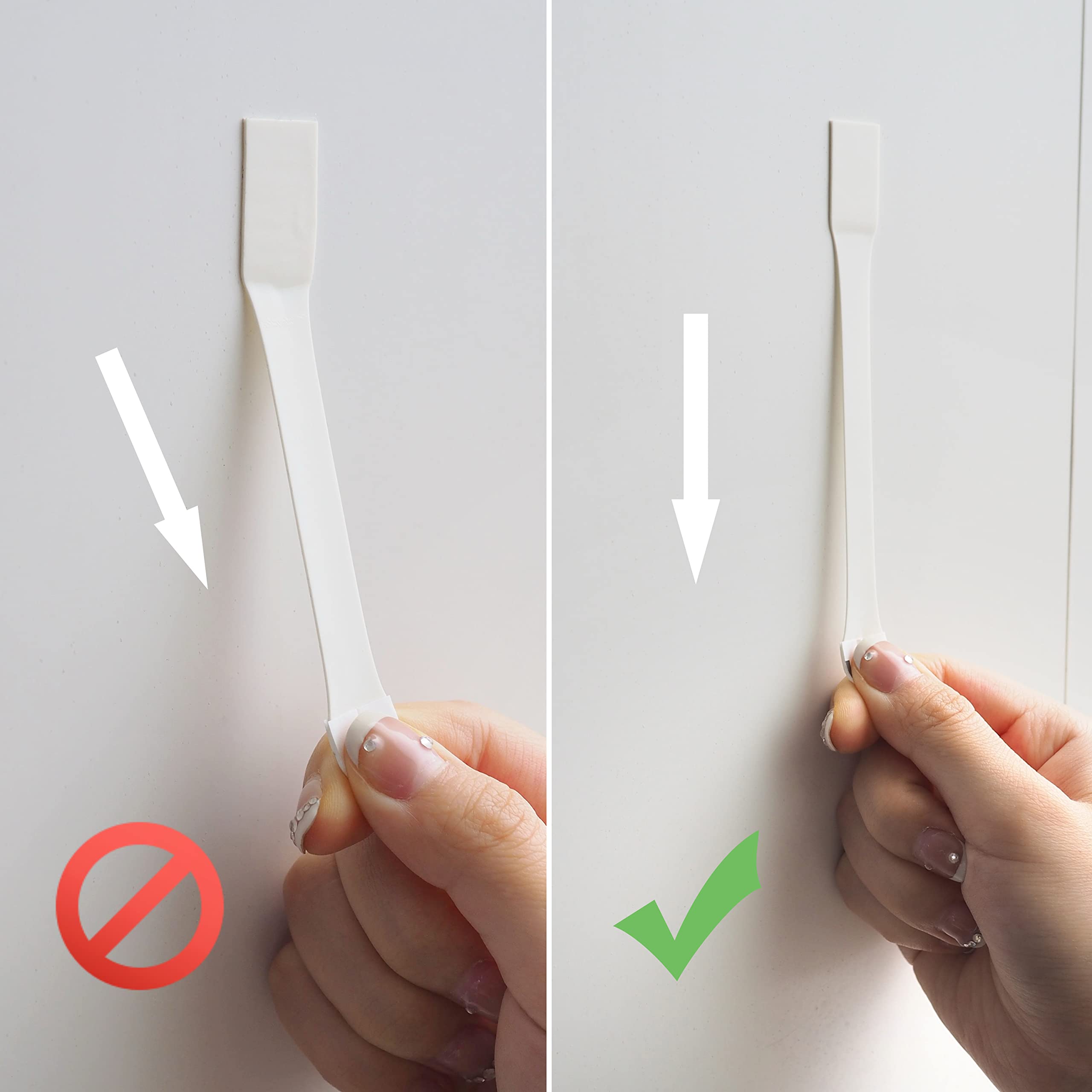 Movelyst damage-free hanging shown with no holes or marks.