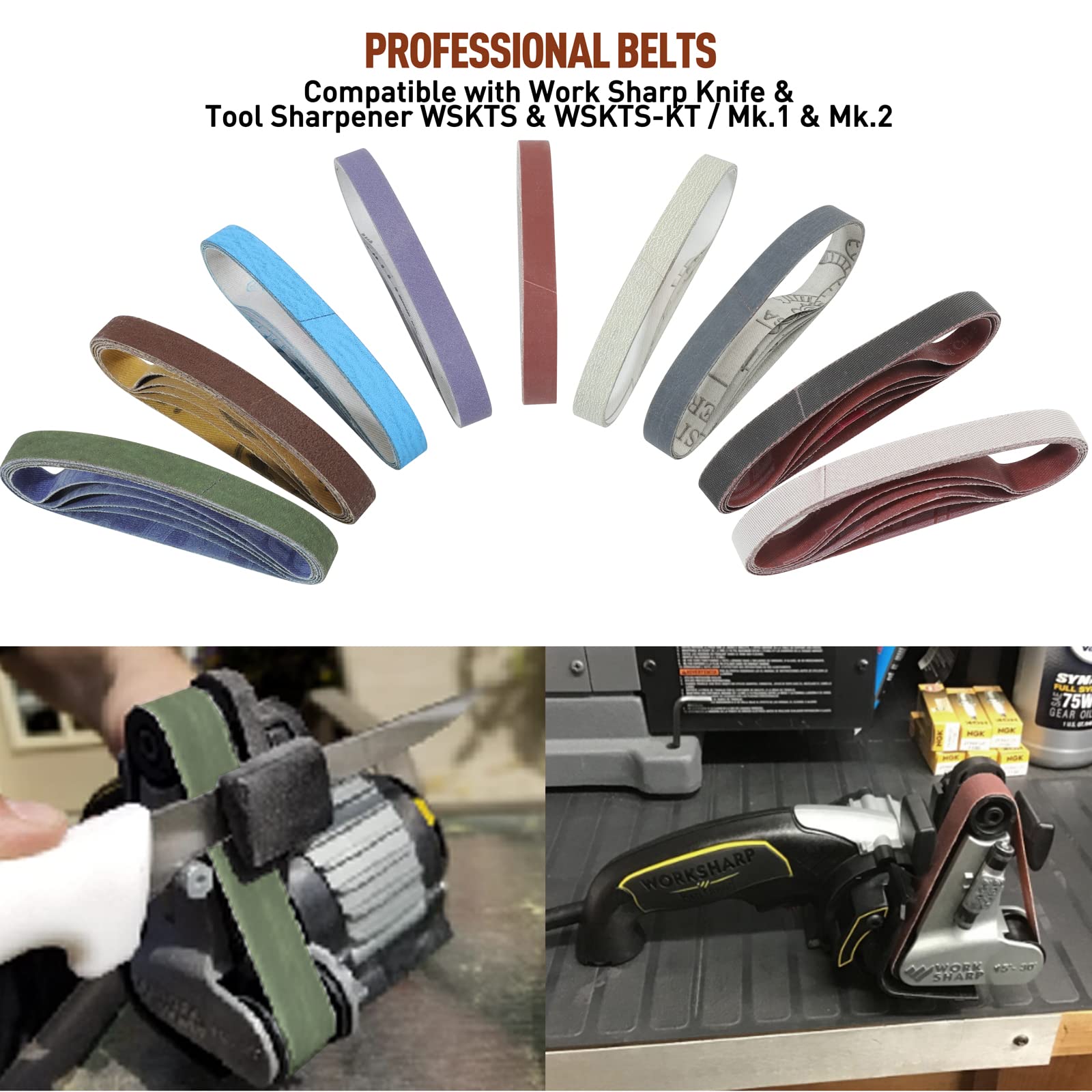 Moviron belt kit 240 grit smooths surfaces after grinding