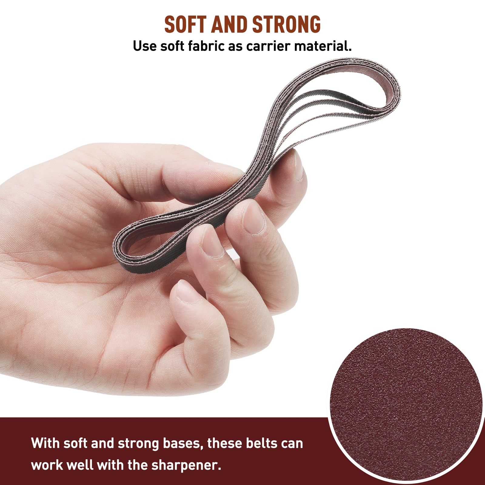 Moviron belt kit 400 grit refines blades for mid-range finishing