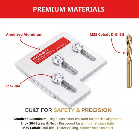 MOWABI M35 cobalt drill bit for precise interlock hole drilling.
