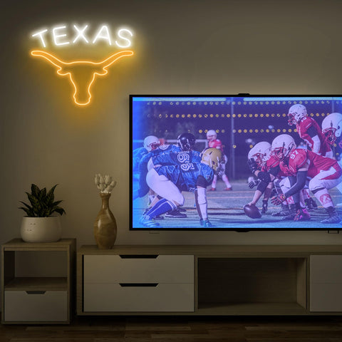 Moweek Texas Longhorn neon sign ideal gift for fans and collectors.