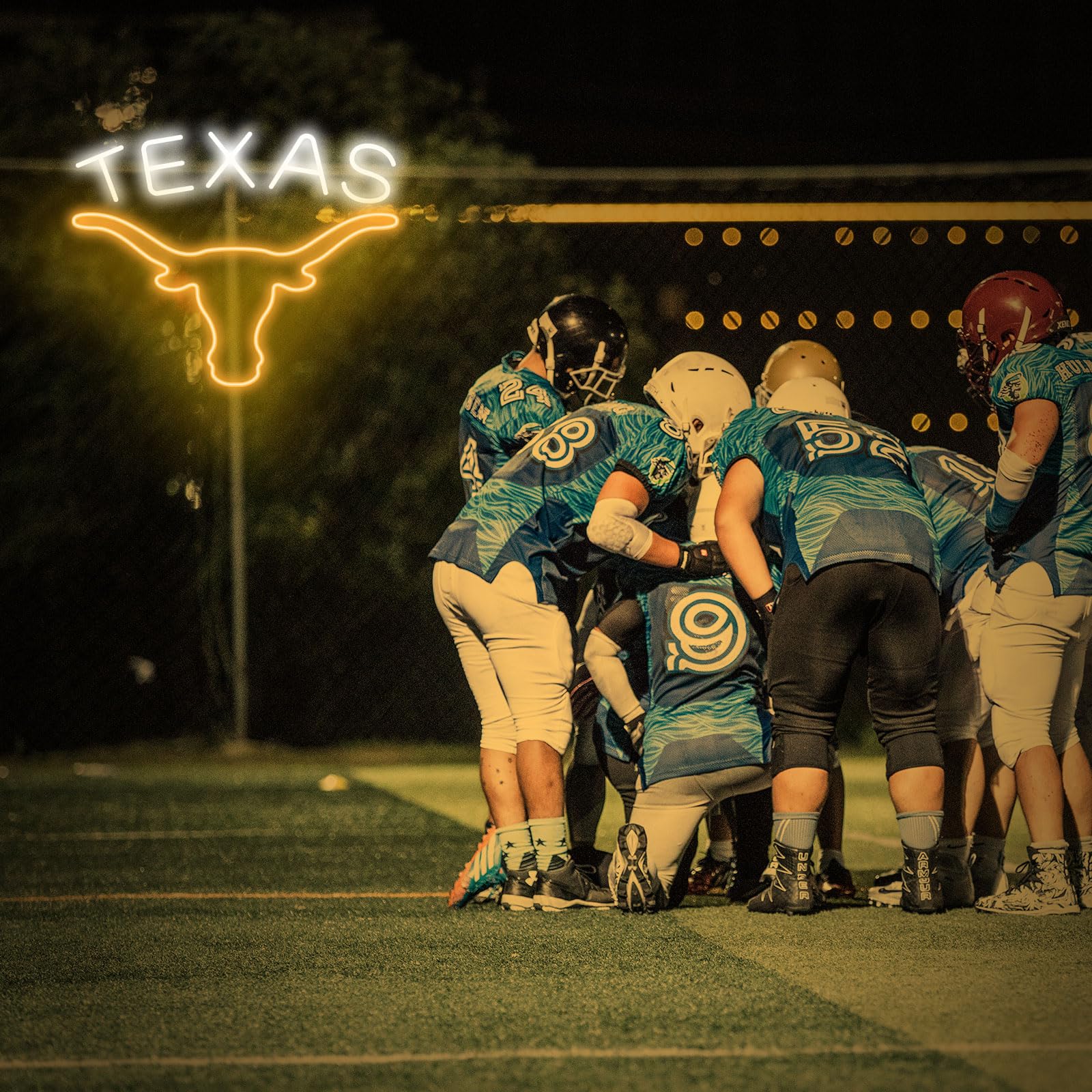 Moweek Texas Longhorn neon sign USB-powered setup for quick placement.