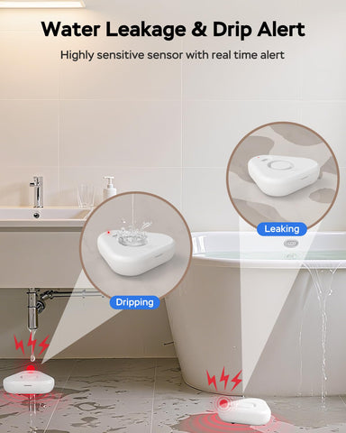 MOXIV Water Leak Detector with four probes top and bottom for sensitive detection