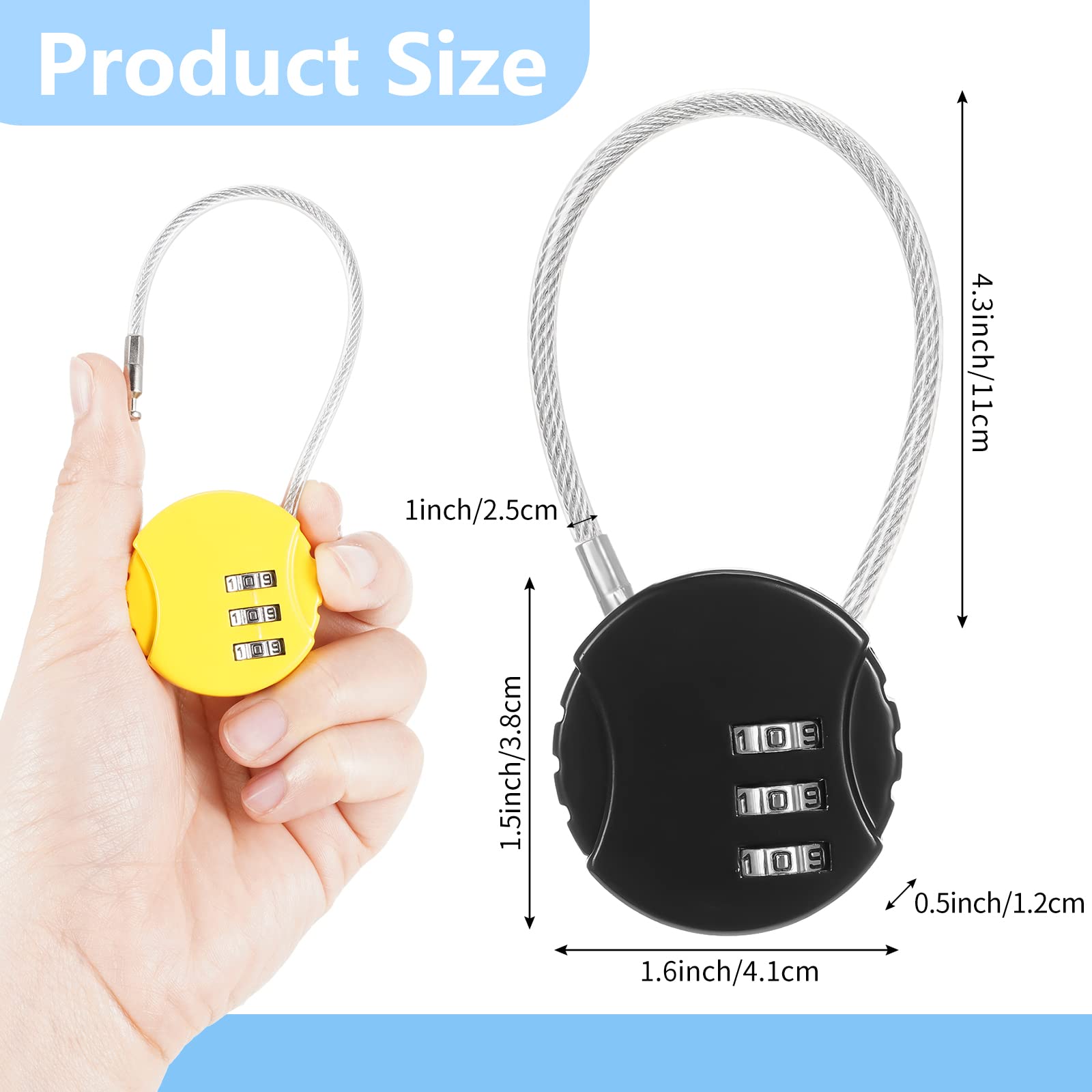 Moxweyeni 3-digit dial operation enables quick code changes