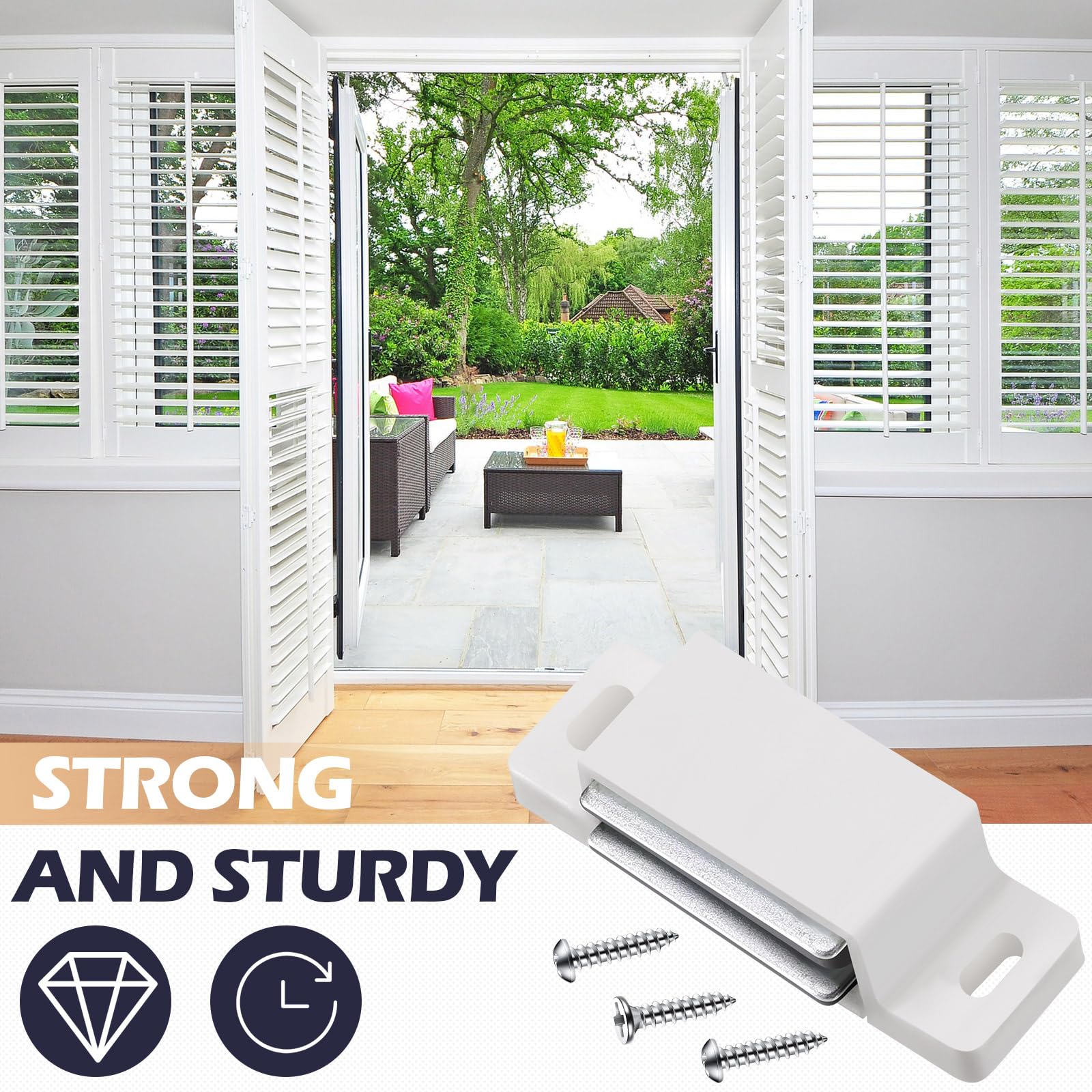 Easy DIY installation with oblong mounting holes and included screws by Moxweyeni.