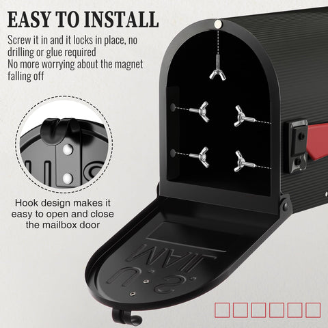 Moxweyeni mailbox door material stainless steel withstands harsh weather and corrosion.