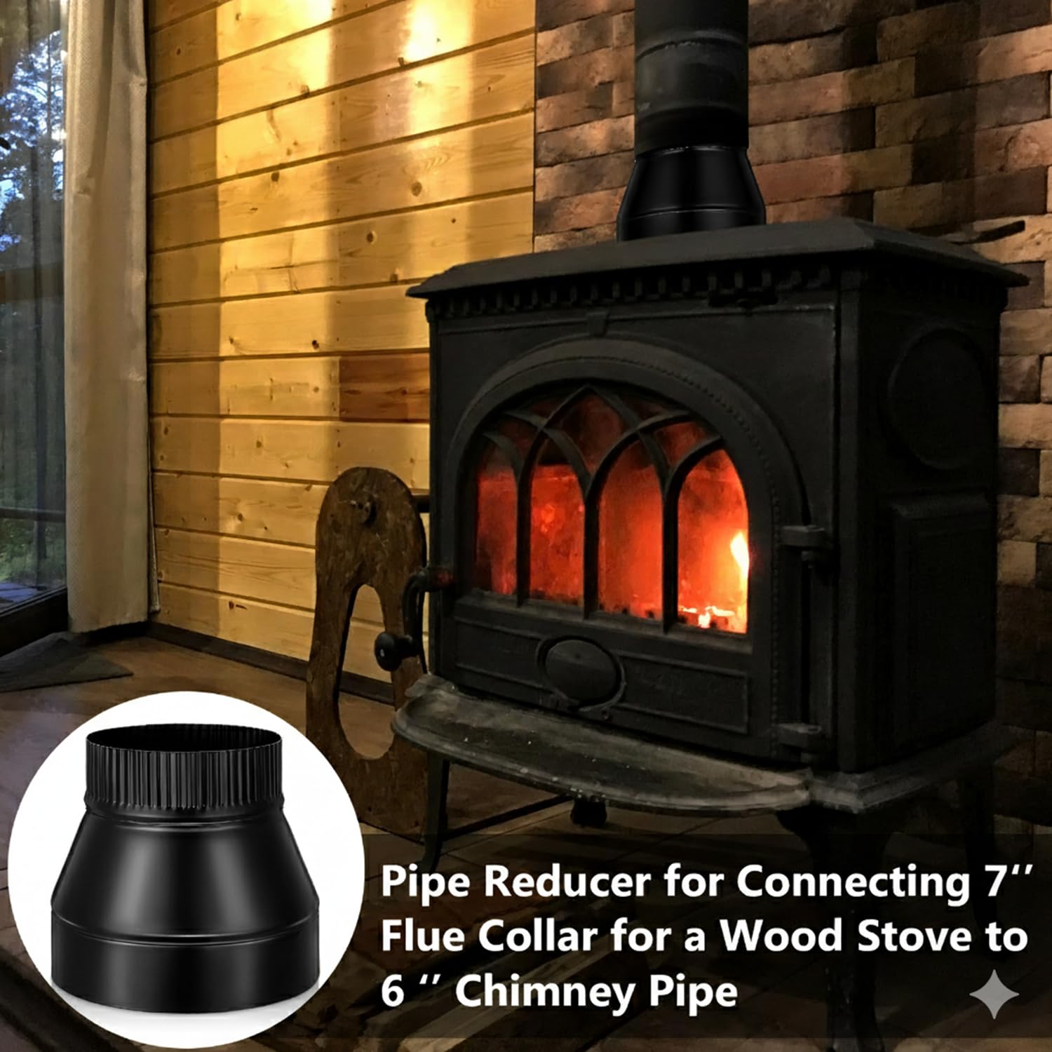 Powder-coated steel Moxweyeni reducer withstands high heat up to 800°F