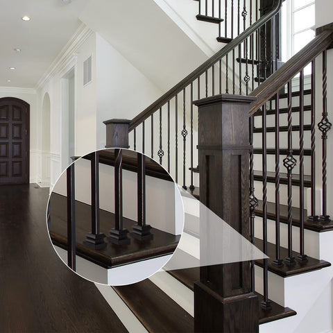 Moxweyeni square-rail baluster shoe for 1/2 inch rails