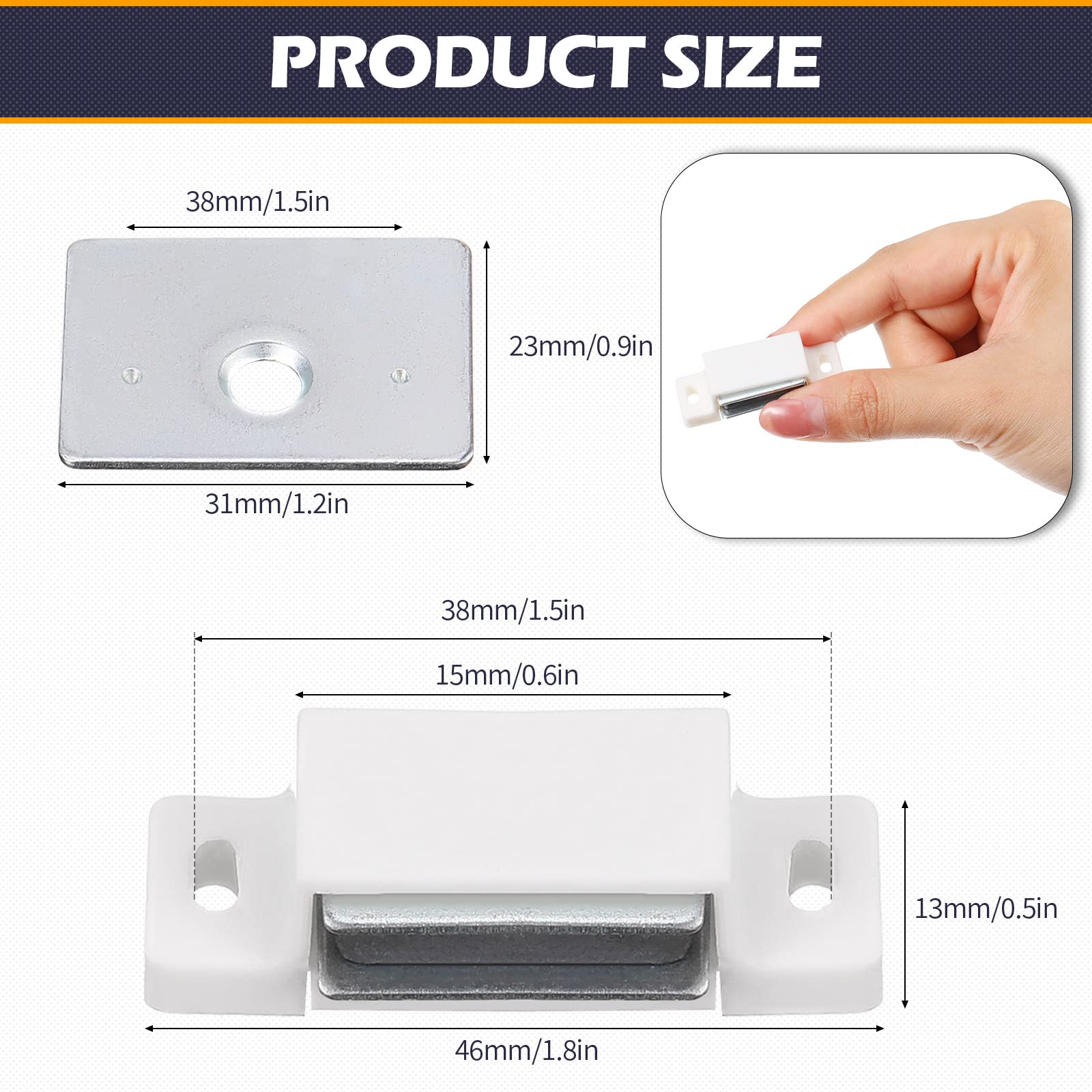 Moxweyeni strong magnetic cabinet catch, 15lb, keeps doors closed.