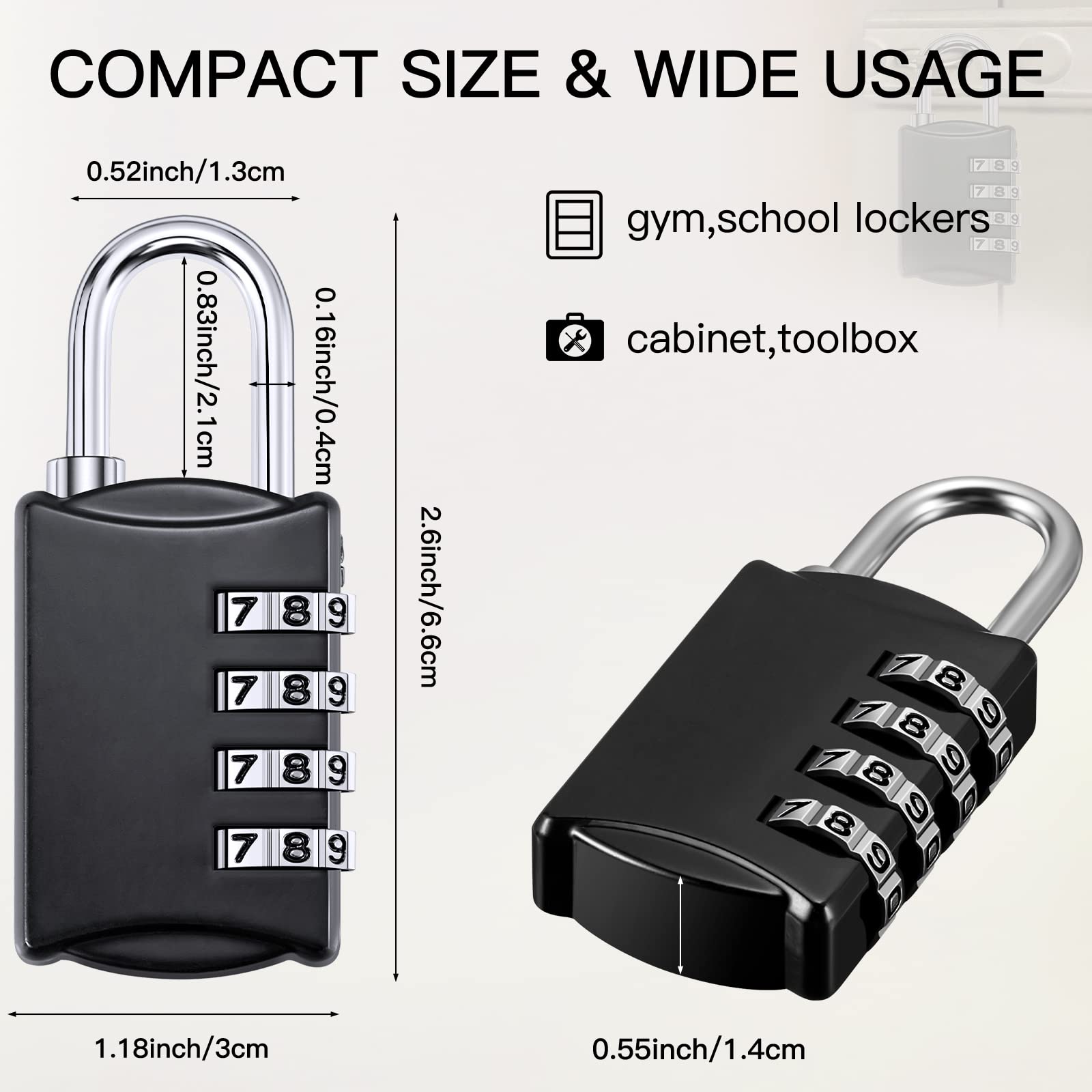 Moxweyeni waterproof padlock with hardened bridge for outdoor use
