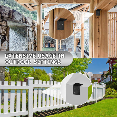 MOZCORN indoor-outdoor black finish bracket suitable for versatile projects.