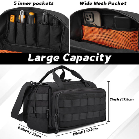MOZETO external pockets keep tools organized for fast retrieval.
