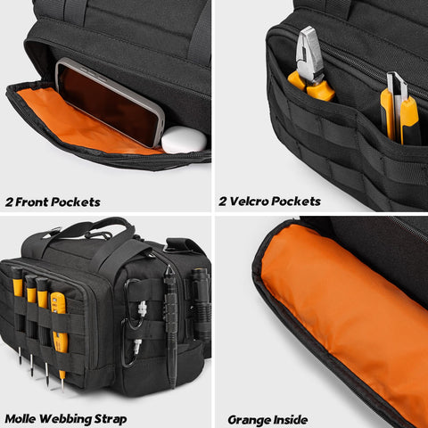 MOZETO internal compartments maximize tool separation and reach.
