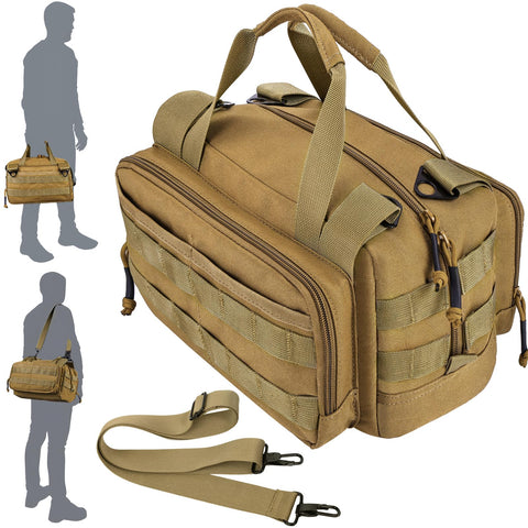 MOZETO 12 inch tool bag front view highlights rugged build for durable job-site use.