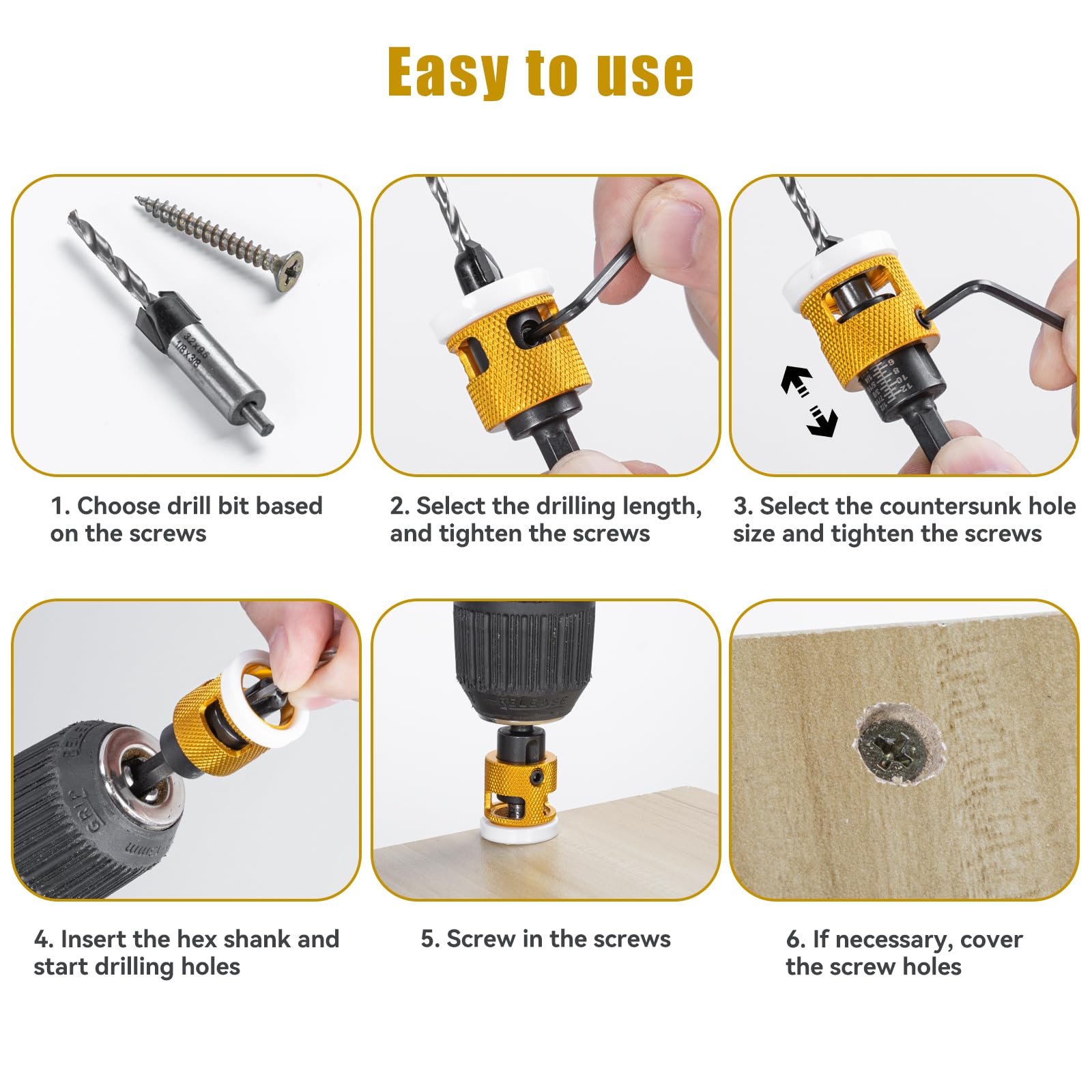 Mozeyerh drill bit 11/64 for versatile wood and plastic work.