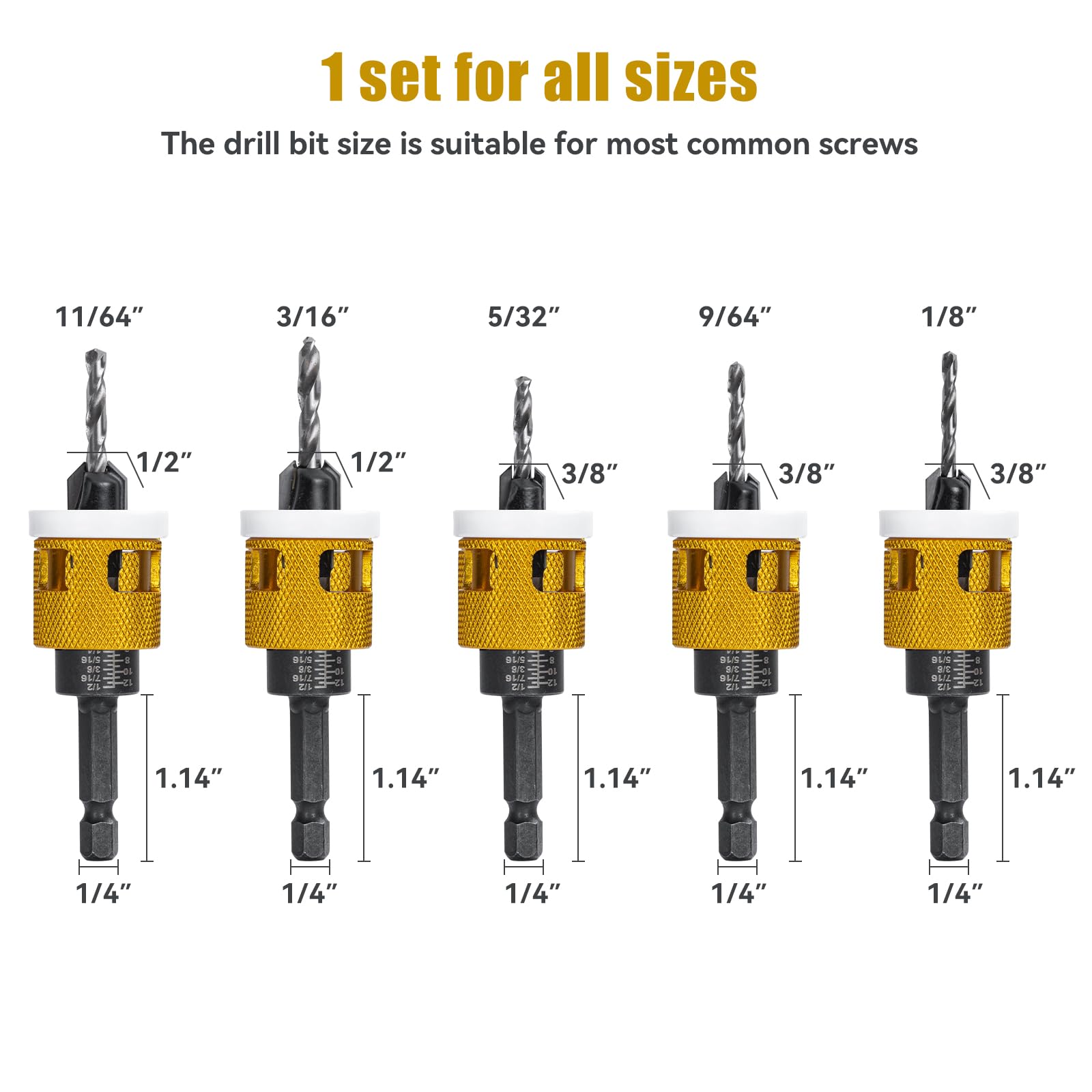 Mozeyerh HSS M2 pilot bit 1/8 inch creates clean pilot holes.